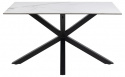 Table à manger \'Heaven\' 135x80cm - Blanc/Noir