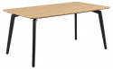 Table à manger \'Cadiz\' 160x90cm - Nature/Noir
