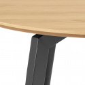 Table à manger \'Cadiz\' Ronde 120x75cm - Nature/Noir