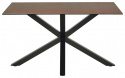 Table à manger \'Heaven\' 135x80cm - Brun/Noir