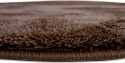 Tapis rond \'Aranga Super Soft\'- Brun foncé