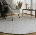 Tapis rond \'Aranga Super Soft\' - Blanc