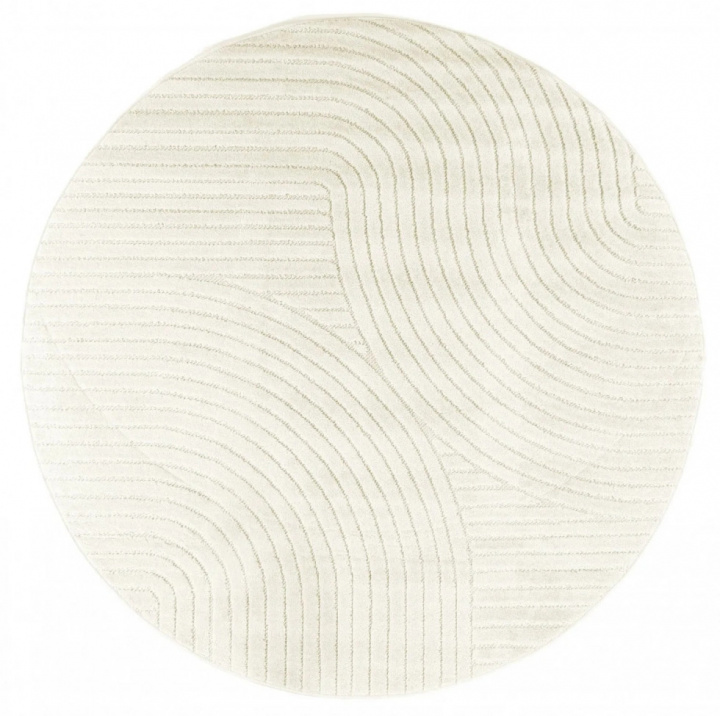 Tapis rond \'Devon\' - Crème dans le groupe Décoration / Tapis / Tapis tissés chez Reforma (H100046)