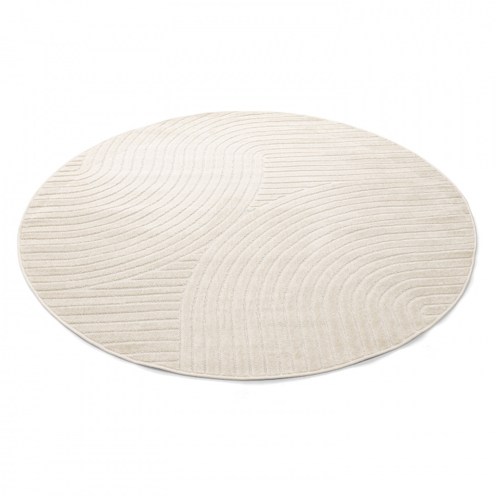 Tapis rond \'Devon\' - Crème dans le groupe Tapis / Tapis tissés chez Reforma (H100046)