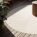 Tapis rond \'Devon\' - Crème