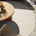 Tapis rond \'Devon\' - Crème