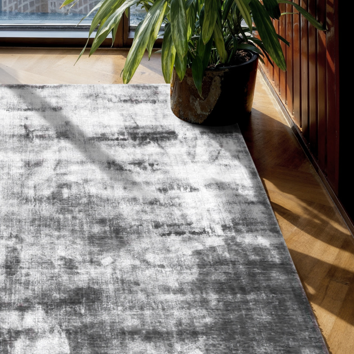 Tapis en viscose \'Jodhpur\' - Gris dans le groupe Tapis / Tapis tissés chez Reforma (H100082)
