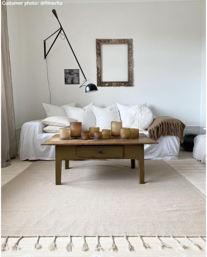 Tapis en laine \'Malana\' - Beige dans le groupe Tapis / Tapis tissés chez Reforma (H100101)