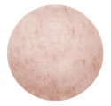 Tapis rond \'Aranga Super Soft Fur\' - Rose