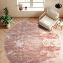 Tapis rond \'Aranga Super Soft Fur\' - Rose