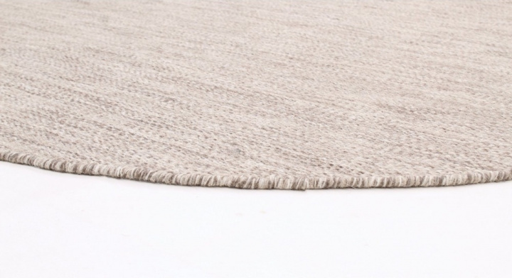 Tapis rond \'Dhurry\' - Beige dans le groupe Tapis / Tapis en laine chez Reforma (H100142)