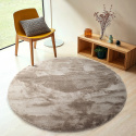 Tapis rond \'Aranga Super Soft Fur\' - Brun