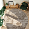 Tapis rond \'Aranga Super Soft Fur\' - Vert