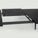 Table à manger avec rallonge \'Dawn\' 180-230x105cm - Noir