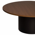 Table basse \'Rounded\' Ronde 100cm - Noyer