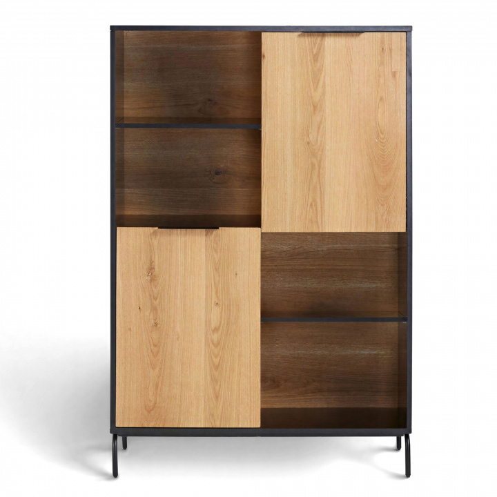 Armoire \'Koln\' - Ch&ecirc;ne/Noir dans le groupe Meubles / Étagères & rangement / Armoires et buffets chez Reforma (KOLNSB02)
