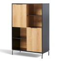 Armoire \'Koln\' - Ch&ecirc;ne/Noir