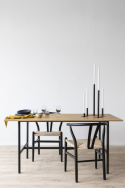 Table à manger \'Line\' - Chêne/Noir 160x90cm
