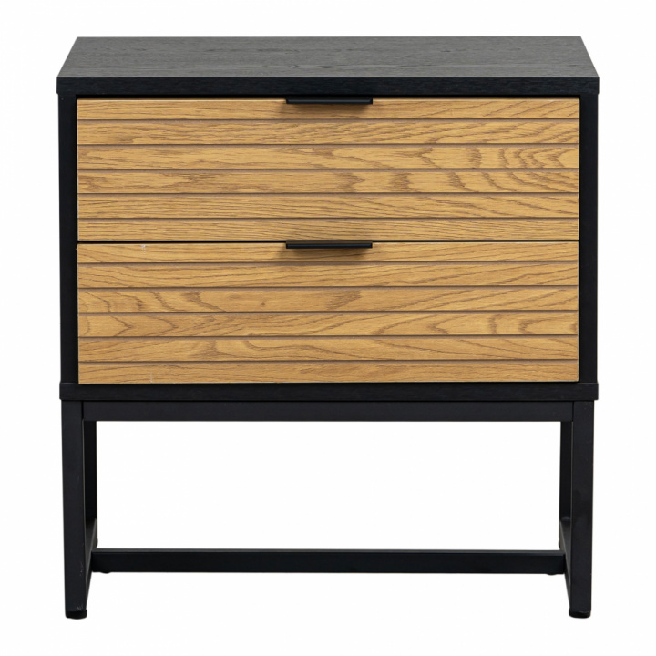 Table de nuit \'Line\' - Chêne/Noir dans le groupe Meubles / Tables / Tables de chevet chez Reforma (LINES01)