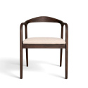 Chaise à bras \'Aspa\' - Brun foncé/Beige