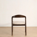 Chaise à bras \'Aspa\' - Brun foncé/Beige