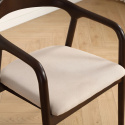 Chaise à bras \'Aspa\' - Brun foncé/Beige