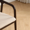 Chaise à bras \'Aspa\' - Brun foncé/Beige