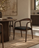 Chaise à bras \'Aspa\' - Brun foncé