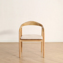 Chaise à bras \'Aspa\' - Naturel/beige