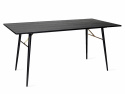 Table à manger \'Lux\' 160x90cm - Noir/ Laiton