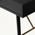 Bureau \'Lux\' - Noir/ Laiton