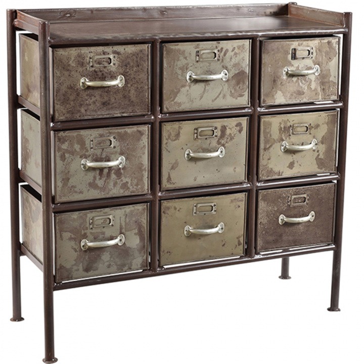 Armoire avec 9 tiroirs \'Saga\' - Vintage/Patine dans le groupe Meubles / Étagères & rangement / Armoires et buffets chez Reforma (M05034)