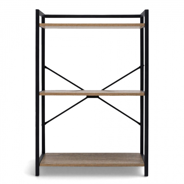 &Eacute;tag&egrave;re \'Tre\' - Noir/Bois dans le groupe Meubles / Étagères & rangement / Bibliothèques chez Reforma (MG1511B)