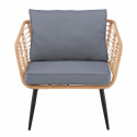 Fauteuil de jardin \'Sardinia\' - Naturel/Gris