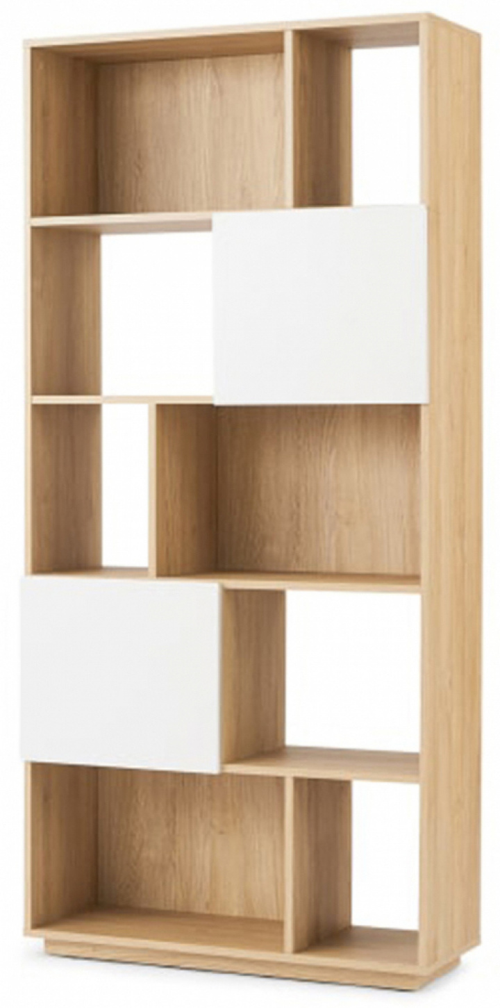 Bibliothèque \'Nevada\' 80x173 - Chêne/Blanc dans le groupe Meubles / Étagères & rangement / Bibliothèques chez Reforma (NEVADABS01-white)