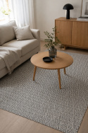 Tapis \'Cozy Luxury\' 160x230cm - Gris/Blanc