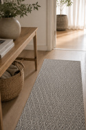 Tapis \'Cozy Luxury\' 90x200cm - Gris/Blanc