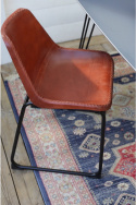 Chaise Vintage - Cuir/Fer