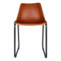 Chaise Vintage - Cuir/Fer