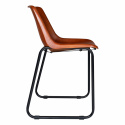 Chaise Vintage - Cuir/Fer