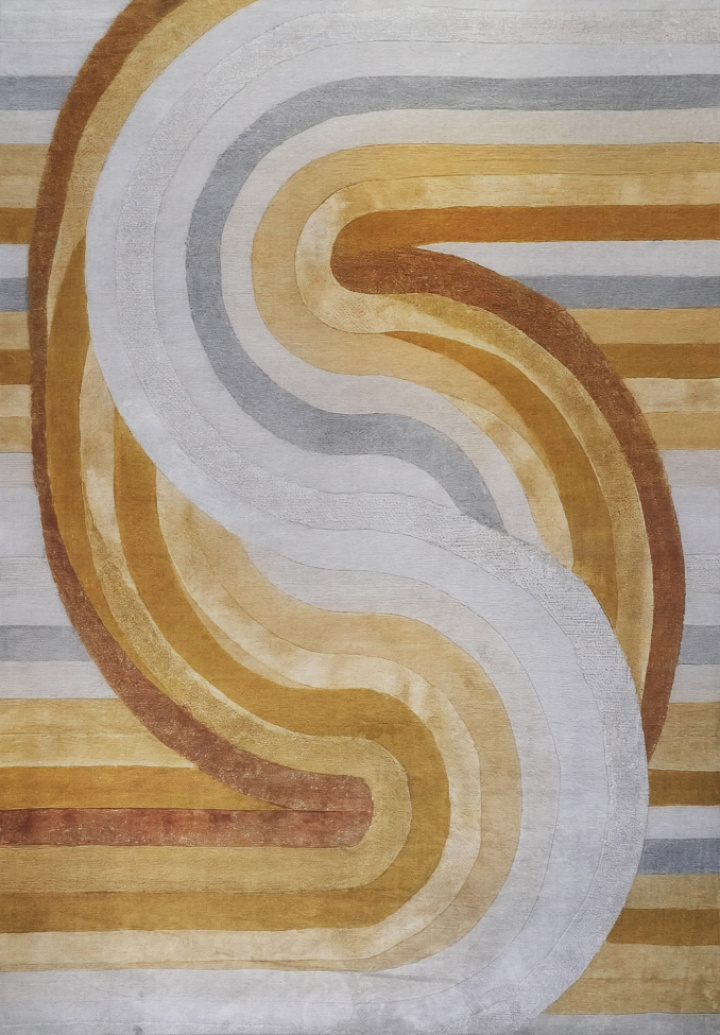 Tapis \'Savena\' - Jaune/Gris dans le groupe Décoration / Tapis chez Reforma (RG01-22)