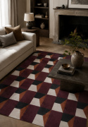 Tapis \'Valora\' - Rouge/Violet