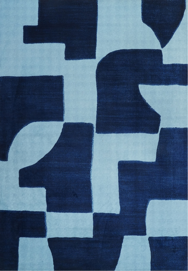 Tapis \'Velenna\' - Bleu dans le groupe Décoration / Tapis chez Reforma (RG01-4)