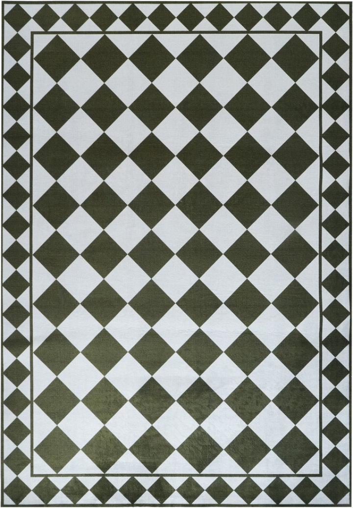 Tapis \'Crestina\' - Vert/Blanc dans le groupe Décoration / Tapis chez Reforma (RG01-54)