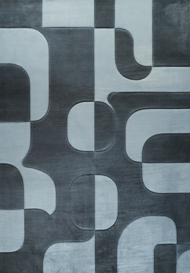 Tapis \'Merano\' - Noir/Gris dans le groupe CAMPAGNE / Décoration / Tapis chez Reforma (RG01-62)