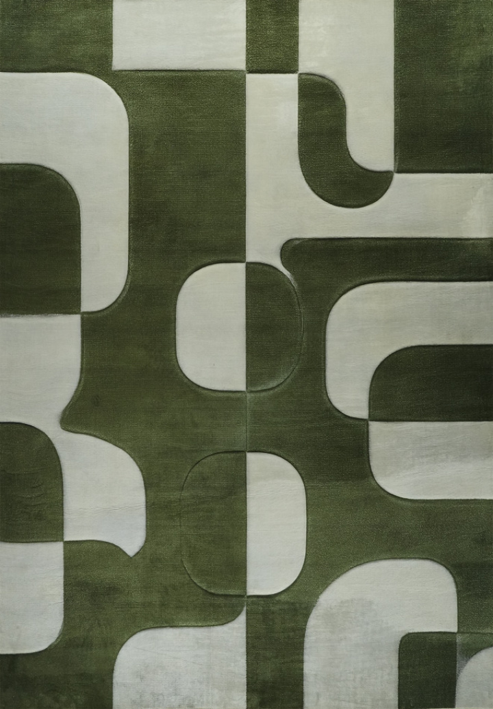 Tapis \'Merano\' - Vert/Beige dans le groupe Décoration / Tapis chez Reforma (RG01-63)