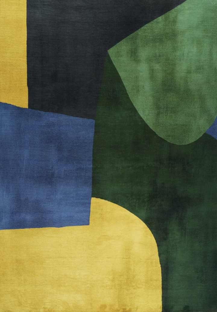 Tapis \'Ventaro\' - Vert/Jaune dans le groupe Décoration / Tapis chez Reforma (RG01-91)