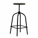 Tabouret \'Frans\' - Brun clair/Noir