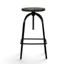 Tabouret \'Frans\' - Brun clair/Noir