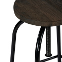 Tabouret \'Frans\' - Brun clair/Noir